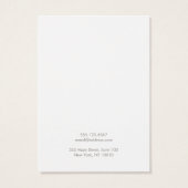 Elegant Lotus Floral Ketting Display Card Visitekaartje (Achterkant)