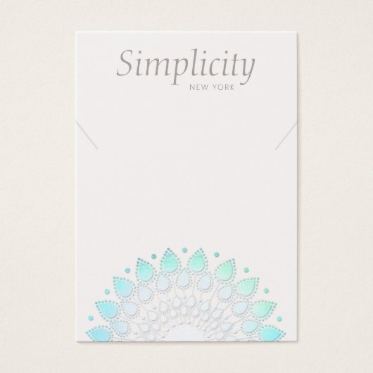 Elegant Lotus Floral Ketting Display Card Visitekaartje (Voorkant)