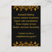 Elegant Lotus Floral Visitekaartje (Achterkant)