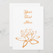 Elegant Lotus Flower Custom Kaart (Voorkant / Achterkant)