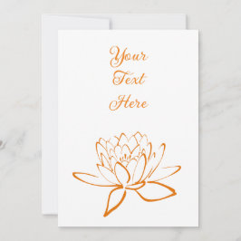 Elegant Lotus Flower Custom Kaart