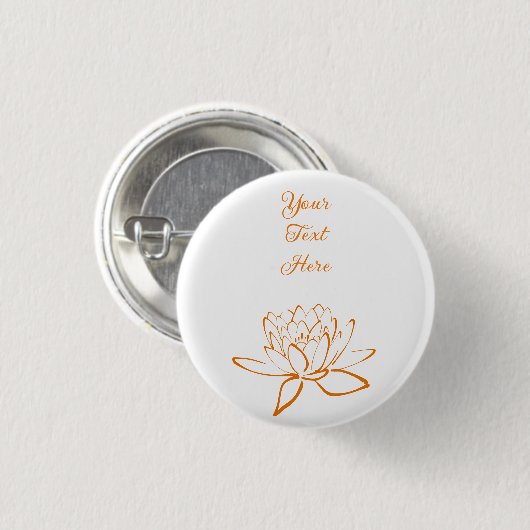Elegant Lotus Flower Custom Ronde Button 3,2 Cm (Voorkant /achterkant)