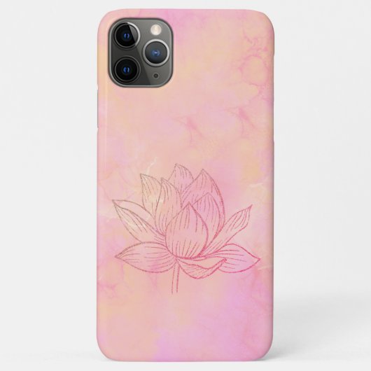 Elegant Lotus Flower Illustratie lichtroze Case-Mate iPhone Case (Achterkant)