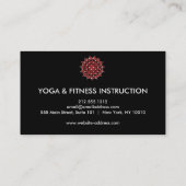 Élégant Lotus Flower Logo Yoga Carte de visite (Dos)