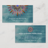 Élégant Lotus Flower Logo Yoga Carte de visite (Devant / Derrière)