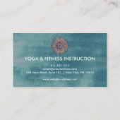 Élégant Lotus Flower Logo Yoga Carte de visite (Dos)