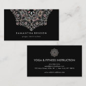 Élégant Lotus Flower Logo Yoga Carte de visite (Devant / Derrière)