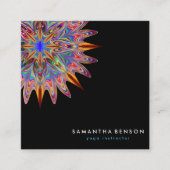 Élégant Lotus Flower Logo Yoga Carte de visite (Devant)