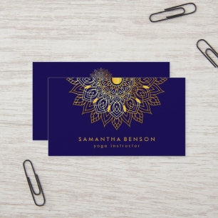 Élégant Lotus Flower Logo Yoga Carte de visite