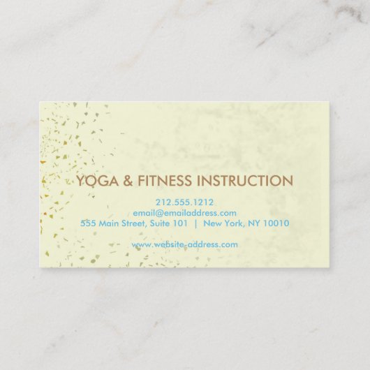 Élégant Lotus Flower Logo Yoga Carte de visite (Dos)