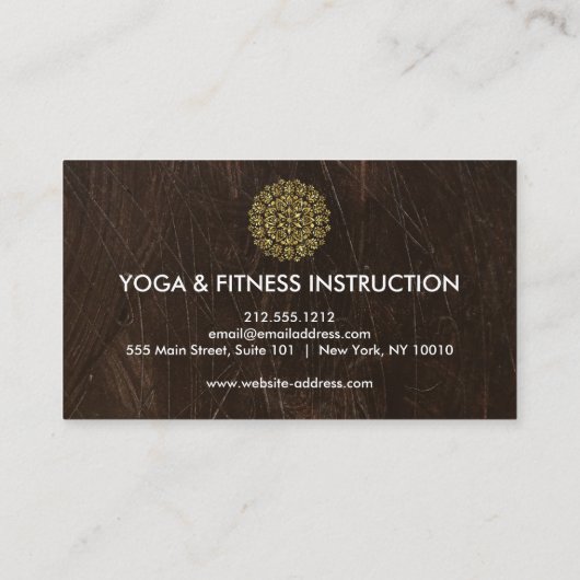 Élégant Lotus Flower Logo Yoga Carte de visite (Dos)