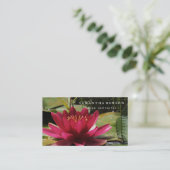 Élégant Lotus Flower Logo Yoga Carte de visite (Debout devant)