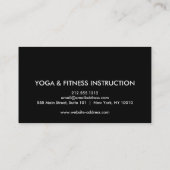 Élégant Lotus Flower Logo Yoga Carte de visite (Dos)