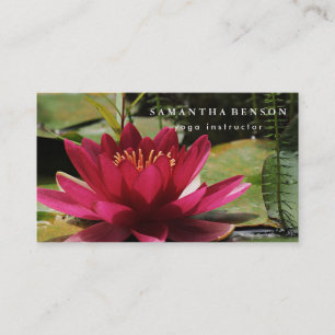 Élégant Lotus Flower Logo Yoga Carte de visite