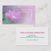 Élégant Lotus Flower Logo Yoga Carte de visite (Devant / Derrière)