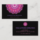 Élégant Lotus Flower Logo Yoga Carte de visite (Devant / Derrière)