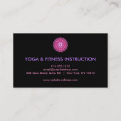 Élégant Lotus Flower Logo Yoga Carte de visite (Dos)