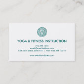 Élégant Lotus Flower Logo Yoga Carte de visite (Dos)