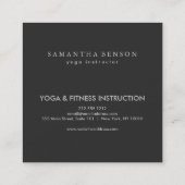 Élégant Lotus Flower Logo Yoga Carte de visite (Dos)
