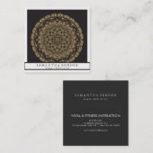 Élégant Lotus Flower Logo Yoga Carte de visite (Devant / Derrière)