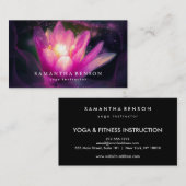 Élégant Lotus Flower Logo Yoga Carte de visite (Devant / Derrière)