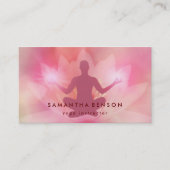 Élégant Lotus Flower Logo Yoga Carte de visite (Devant)
