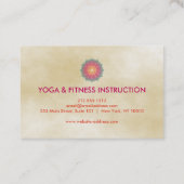Élégant Lotus Flower Logo Yoga Carte de visite (Dos)