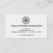 Élégant Lotus Flower Logo Yoga Carte de visite (Dos)