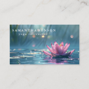 Élégant Lotus Flower Logo Yoga Carte de visite