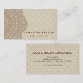 Élégant Lotus Flower Logo Yoga Carte de visite (Devant / Derrière)