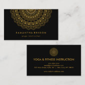 Élégant Lotus Flower Logo Yoga Carte de visite (Devant / Derrière)