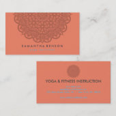 Élégant Lotus Flower Logo Yoga Carte de visite (Devant / Derrière)