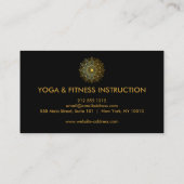 Élégant Lotus Flower Logo Yoga Carte de visite (Dos)