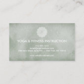 Élégant Lotus Flower Logo Yoga Carte de visite (Dos)