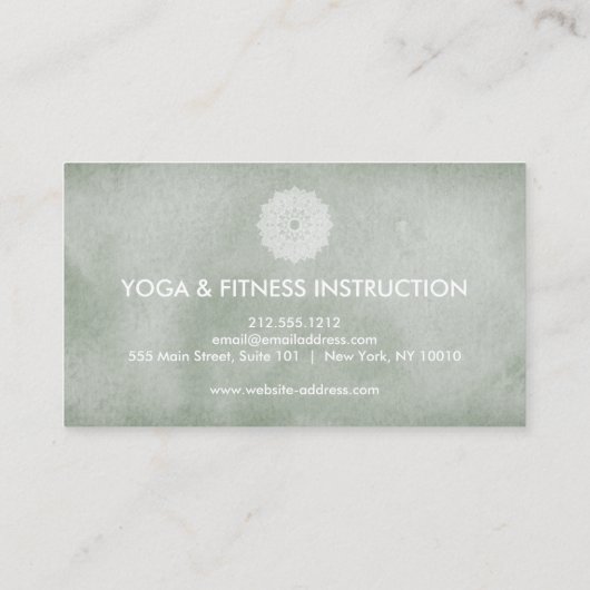 Élégant Lotus Flower Logo Yoga Carte de visite (Dos)