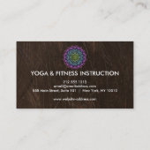 Élégant Lotus Flower Logo Yoga Carte de visite (Dos)