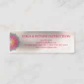 Élégant Lotus Flower Logo Yoga Mini Carte de visit (Dos)