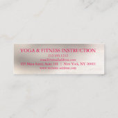 Élégant Lotus Flower Logo Yoga Mini Carte de visit (Dos)