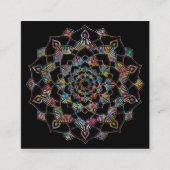 Elegant Lotus Flower Logo Yoga Vierkante Visitekaartje (Voorkant)