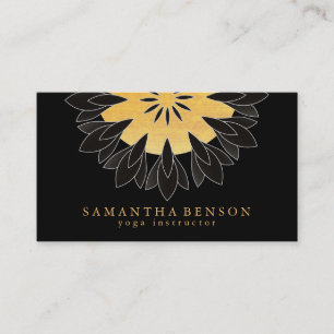 Elegant Lotus Flower Logo Yoga Visitekaartje