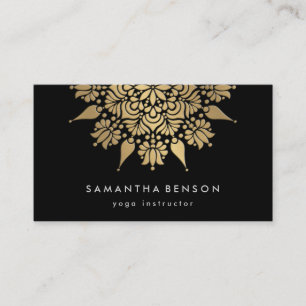 Elegant Lotus Flower Logo Yoga Visitekaartje