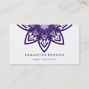 Elegant Lotus Flower Logo Yoga Visitekaartje