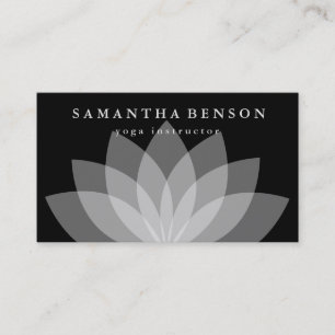 Elegant Lotus Flower Logo Yoga Visitekaartje