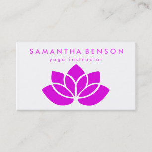 Elegant Lotus Flower Logo Yoga Visitekaartje