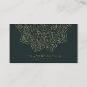 Elegant Lotus Flower Logo Yoga Visitekaartje