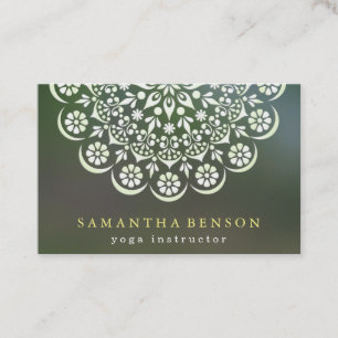 Elegant Lotus Flower Logo Yoga Visitekaartje