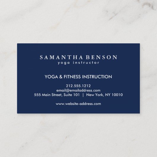 Elegant Lotus Flower Logo Yoga Visitekaartje (Achterkant)