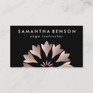Elegant Lotus Flower Logo Yoga Visitekaartje