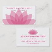 Elegant Lotus Flower Logo Yoga Visitekaartje (Voorkant / Achterkant)