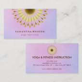 Elegant Lotus Flower Logo Yoga Visitekaartje (Voorkant / Achterkant)